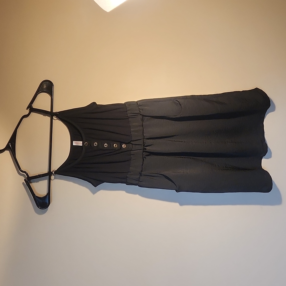 🍭 Black Tank Dress with Pockets